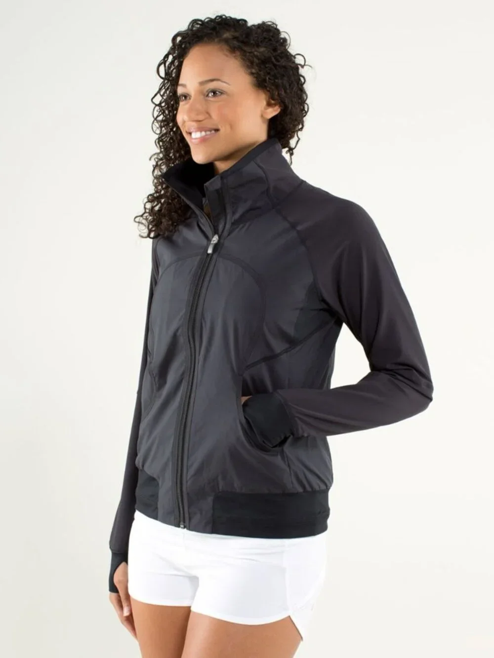 Lululemon Run Track Attack Jacket Sz 6 Charcoal